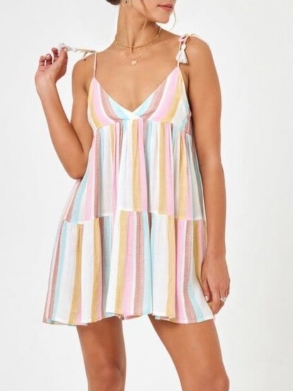 L*space Isabella Mini Babydoll Mini Dress in the print Amalfi Coast